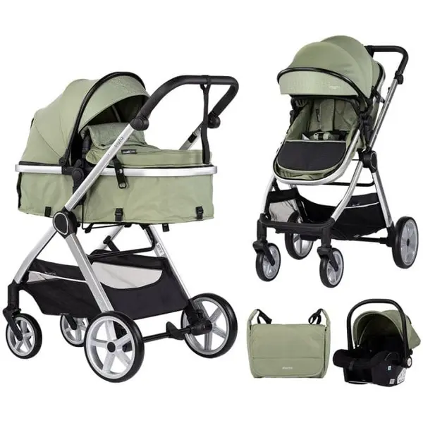 Carucior Chipolino Vista, 3 in 1, landou, sport, scoica auto, pliabil, verde KID063825, la doar 1.044,00 lei