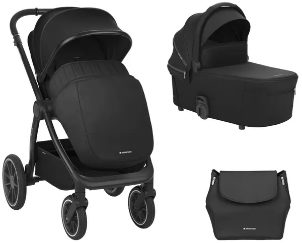 Cărucior combinat 2 in 1 KikkaBoo - Naya, Black