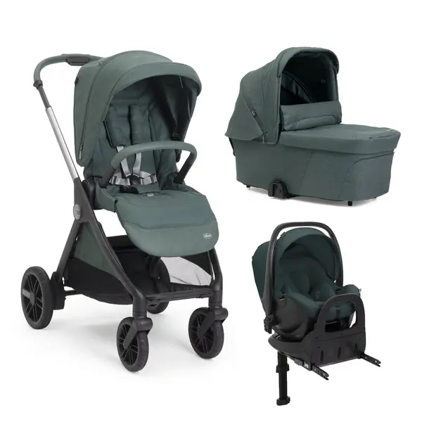 Carucior copii 3 in 1 Chicco Bellagio 2, Fir Tree (verde inchis), 0luni+
