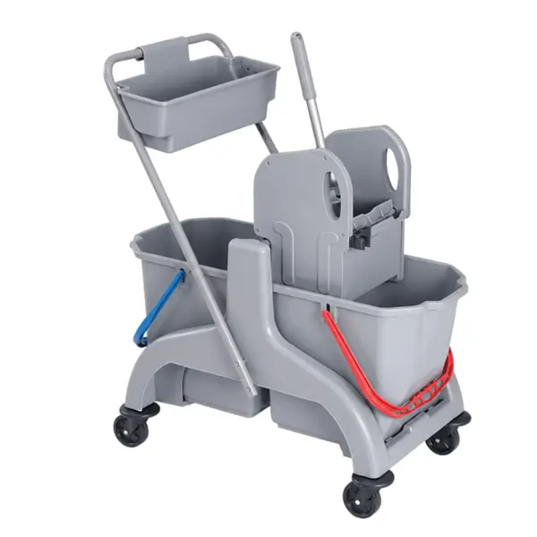Carucior curatenie profesional - Duo Grey 2*25 litri suport accesorii Carucior curatenie profesional - Duo Grey 2*25 litri suport accesorii