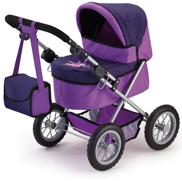 Carucior de papusi Bayer Trendy cu geanta Lila