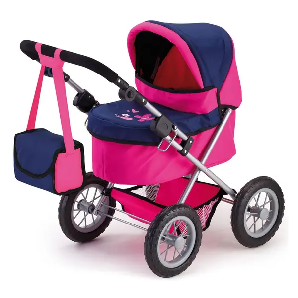 Carucior de papusi Bayer Trendy cu geanta roz