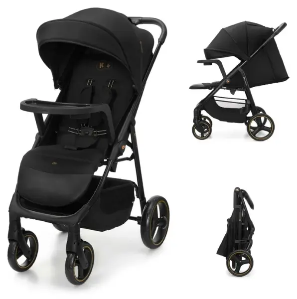 Cărucior de vară pentru bebeluși Kinderkraft - Trig 3, Onyx Black