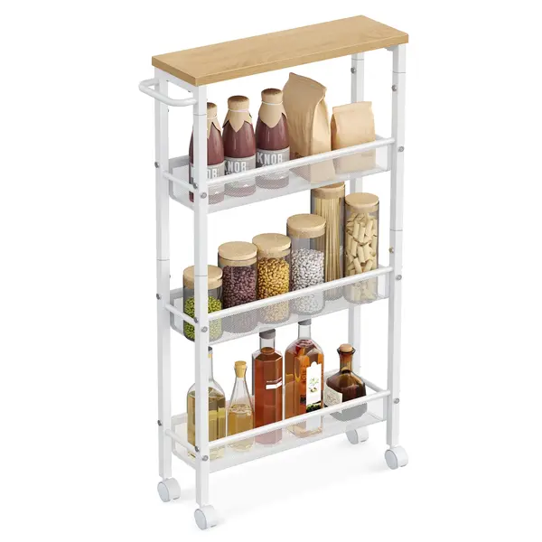 Carucior depozitare, Dacey, Alb, 45.4x13x77 cm