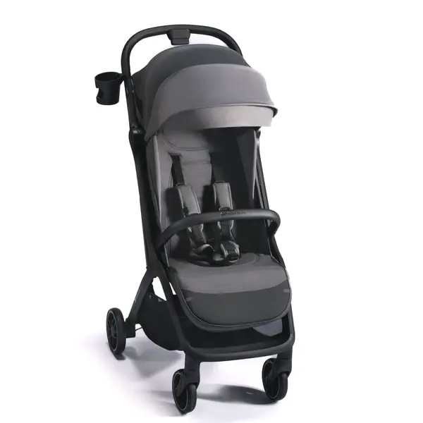 Carucior Kinderkraft Nubi 2, sport, pliabil, roti spuma, gri KID922062, la doar 1.241,00 lei