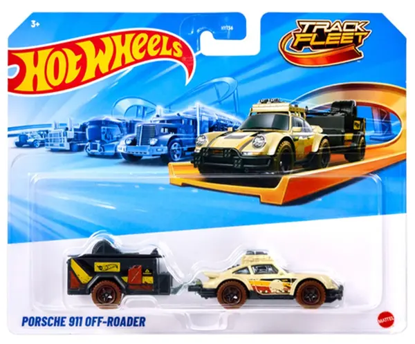 Cărucior metalic Hot Wheels Track Fleet - Porche 911 OFF-Roader, 1:64