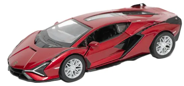 Cărucior metalic Kinsmart - Lamborghini Sián FKP 37, 1:36, bordo