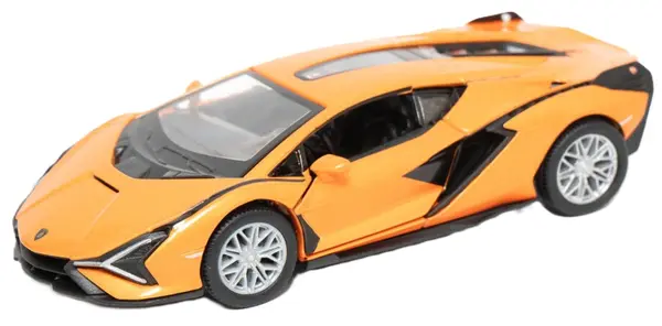 Cărucior metalic Kinsmart - Lamborghini Sián FKP 37, 1:36, portocaliu
