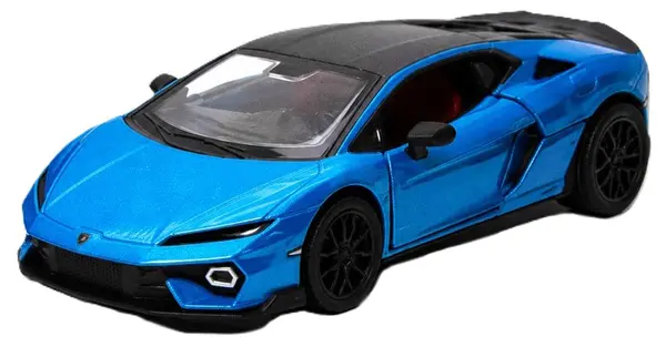 Cărucior metalic Kinsmart - Lamborghini Temerario, 1:38, albastru