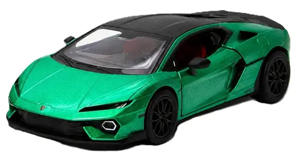 Cărucior metalic Kinsmart - Lamborghini Temerario, 1:38, verde
