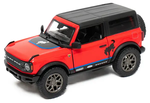 Carucior metalic Kinsmart Livery Edition - 2022 Ford Bronco, 1:34, roșu