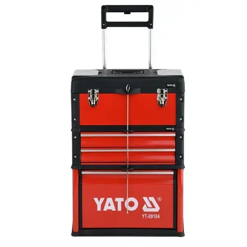 Carucior mobil echipatde scule din 3 piese 78 elemente Yato YT-09104