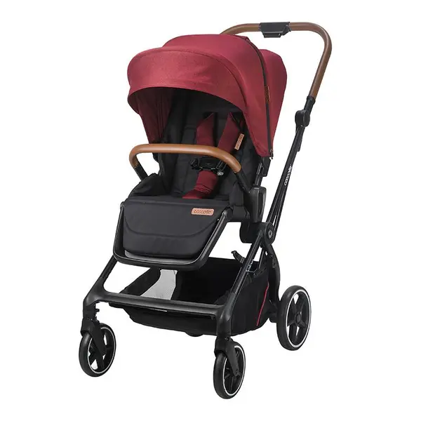 Carucior modular 3 in 1 Coccolle Saliara Cabernet + Scoica auto iSize Coccolle Knox Black