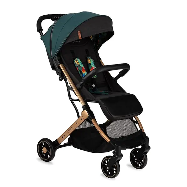 Carucior Momi Estelle, sport, pliabil, spatar reglabil, verde/auriu KID959041, la doar 590,00 lei