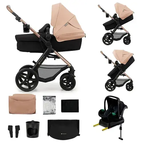 Carucior multifunctional KinderKraft MOOV 2 EVA 4 in 1, 4 roti, 22 kg, Bej