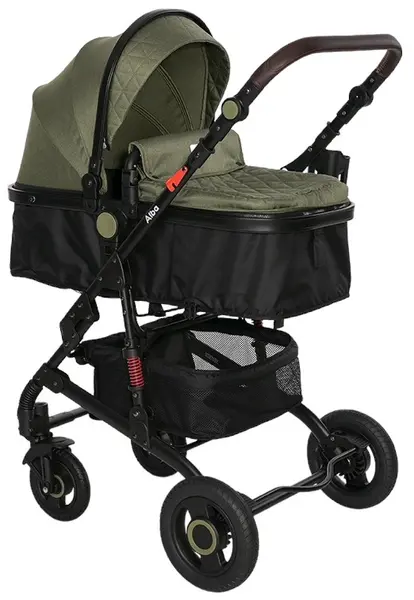 Cărucior pentru bebeluși Lorelli - Alba Premium, cu adaptoare , Loden Green
