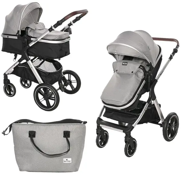 Cărucior pentru bebeluși Lorelli - Viola, cu adaptoare, Opaline Grey