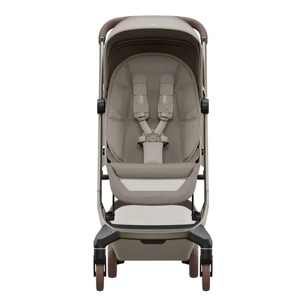Carucior pentru copii 0-4 ani Maxi-Cosi Fame Cabin Copper Terra 0-22 kg, compatibil avion, suspensii, sistem LumiRide Led, port USB-C, design compact