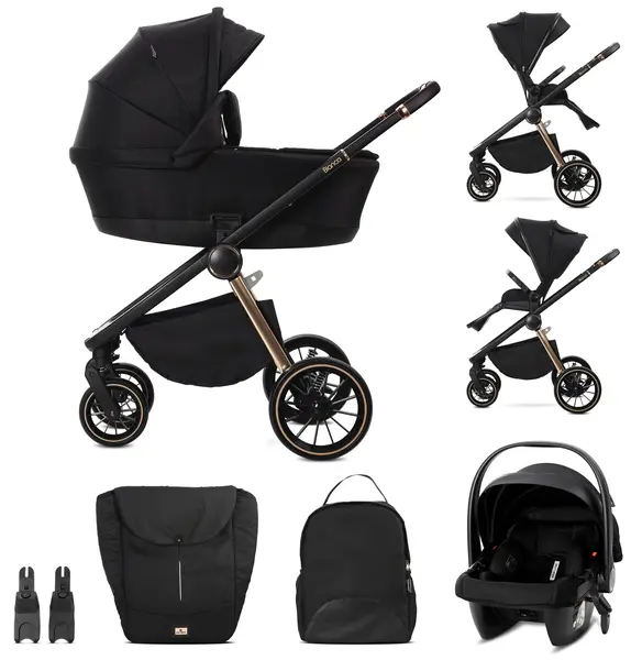 Carucior pentru copii 3 in 1 Lorelli - Bianca, Black