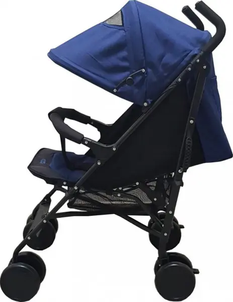 Carucior pentru copii Baby Care Pro 803B Albastru pliere tip umbrela, Sport, Spatar reglabil in 7 trepte, Pozitie somn, Amortizoare, Cadru din aluminiu