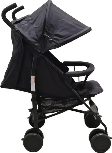 Carucior pentru copii Baby Care PRO 818B Negru sport tip umbrela, Spatar reglabil in 7 trepte, Pozitie somn, Amortizoare, Frana picior, Pliabil