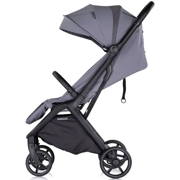 Carucior pentru copii Chipolino Diamond cloud grey, Cadru aluminiu, Spatar reglabil, suport picioare reglabil, Suspensii, greutate suportata 22 kg