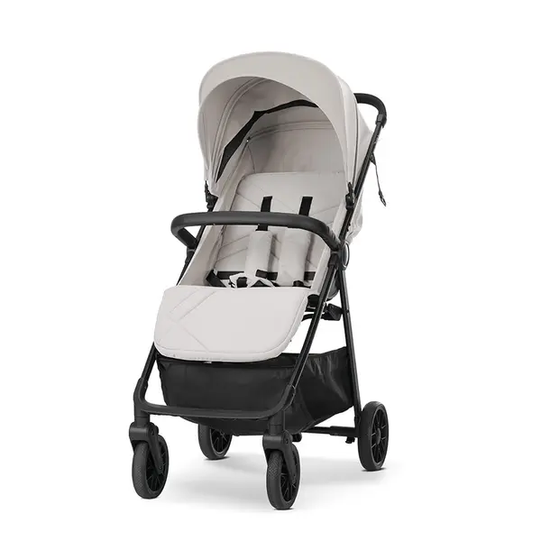 Carucior pentru copii Lorelli Zozu Beige Latte, ultrausor, pliere cu o mana, 5.8 kg, pana la 22 kg, roti cu suspensii