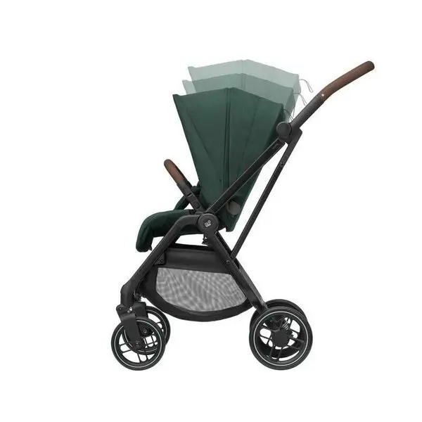 Carucior pentru copii Maxi-Cosi Leona2 Twillic Black reversibil, roti cu suspensii, spatar reglabil, greutate admisa 22 kg