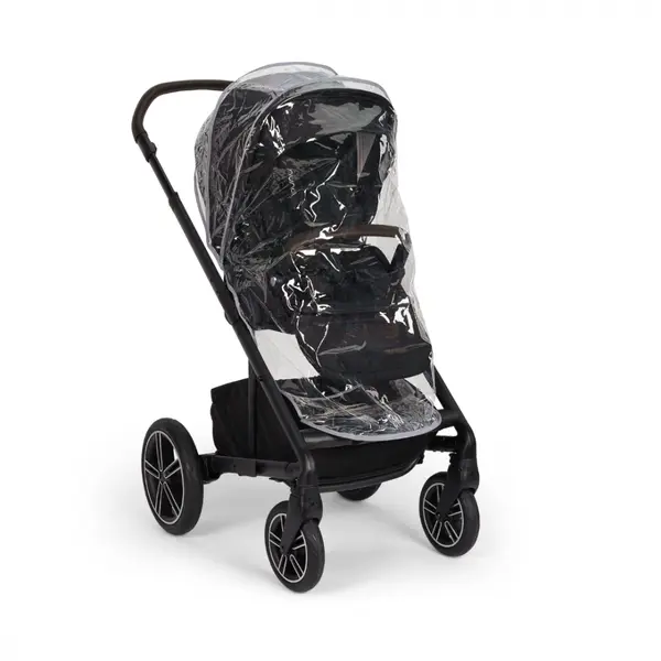 Carucior pentru copii Nuna Mixx Next Caviar cu suspensii, suport reglabil pentru picioare, sezut reversibil si accesorii incluse