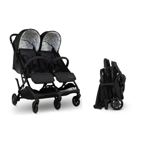 Carucior pentru gemeni Cosatto Yo Double Foxed 0-22 kg cu husa de ploaie