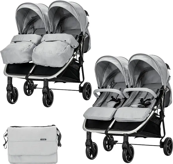 Cărucior pentru gemeni Lorelli - Duo, Grey