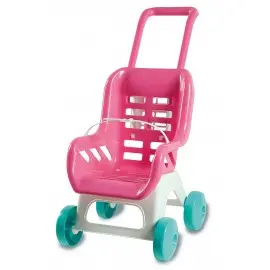 Carucior roz pentru papusi
