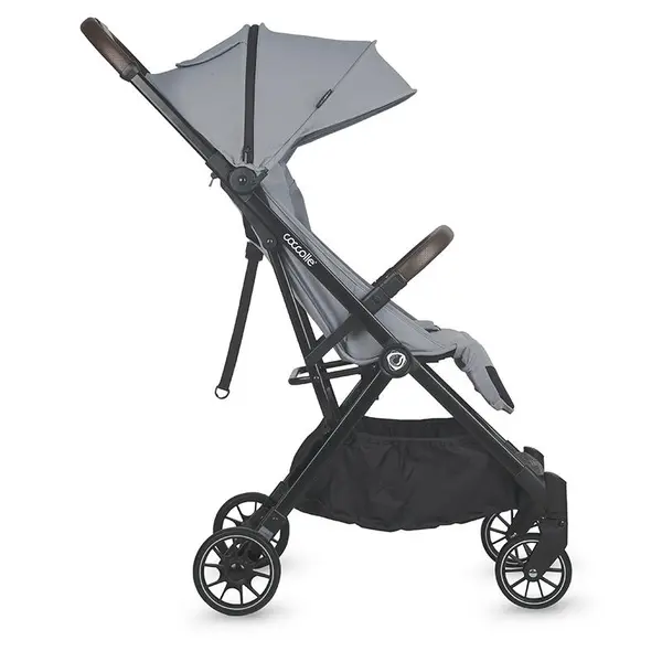 Carucior sport autofold Coccolle Melia Greystone, cadru aluminiu anodizat, copertina XXL cu protectie UV 50+, pozitie verticala dupa pliere, certificat pana la 22 kg