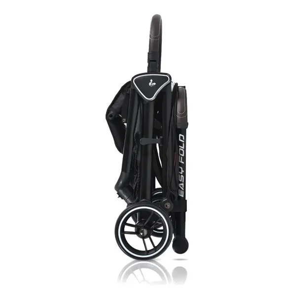 Carucior sport Cangaroo Easy Fold Negru cu pliere compacta Autofold,pana la 22kg,cadru din aluminiu,pozitie de somn,roti EVA detasabile si husa de picioare inclusa + CADOU Pompa de san electrica