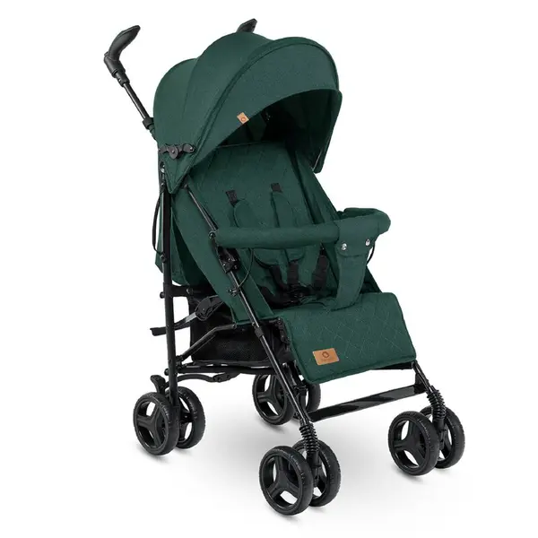Carucior sport compact, Lionelo, Irma, Spatar ajustabil in 4 pozitii, Suport picioare reglabil, Manere rotative, Pliere tip umbrela, 6- 36 luni, Pana la 15 kg, Conform cu EN1888-1:2018, Verde