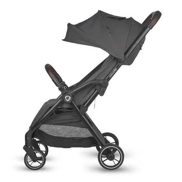 Carucior sport cu pliere compacta automata Coccolle Arella, Cadru aluminiu, Roti detasabile, Spatar reglabil, Prrotectie UV, Centura de siguranta in 5 puncte, Copertina extensibila, Ventilatie, Sarcina maxima 22 kg, Dark Pear