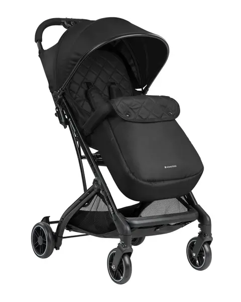 Carucior sport KikkaBoo Miley Black pana la 22kg,Pliere compacta cu sistem troller,Cadru aluminiu,Suspensii,Baldachin cu extensie protectie UPF50+,Spatar reglabil cu pozitie de somn,Material impermeabil,Husa picioare