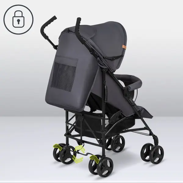 Carucior sport Lionelo Elia Cu plasa de tantari, Standard de siguranta EN1888-1 Gri inchis
