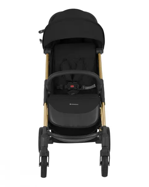 Carucior sport pana la 22kg KikkaBoo 0-48 luni,cadru din aluminiu cu pliere compacta,pozitie de somn,Compatibil avion,husa ploaie,suport pahar si geanta transport incluse Cloe Black 2024