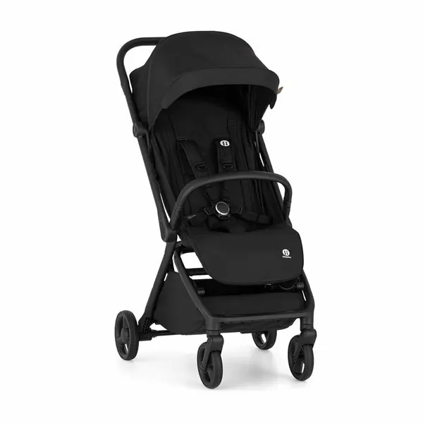 Carucior sport, Petite&Mars, Flip, Pliere compacta cu o mana, Spatar reglabil pana la pozitie de somn, Suport picioare reglabil, Copertina extensibila cu protectie UPF50+, Pana la 22 kg, 0 luni+, Negru