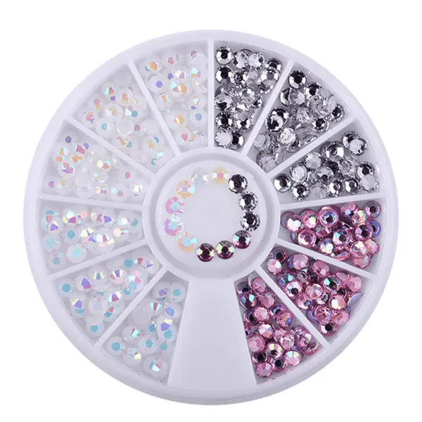 Carusel Cristale Colorate Unghii – Decor Nail Art Profesional SAF13