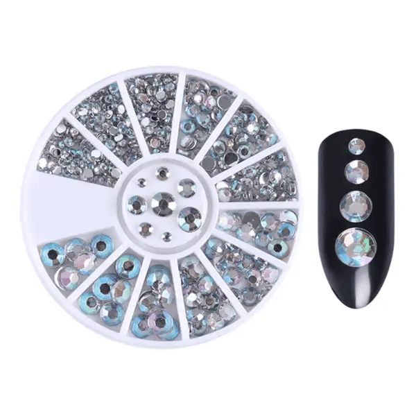 Carusel Cristale cu Reflexii Unghii – Decor Nail Art Profesional SAF11