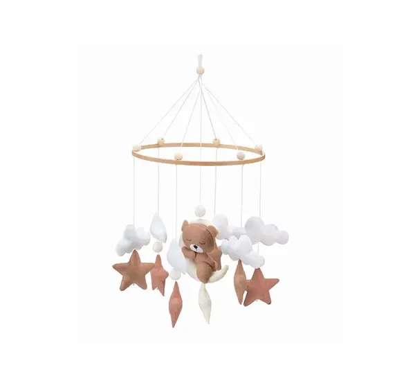 Carusel pentru patut Cullami cadru din lemn circular Teddy