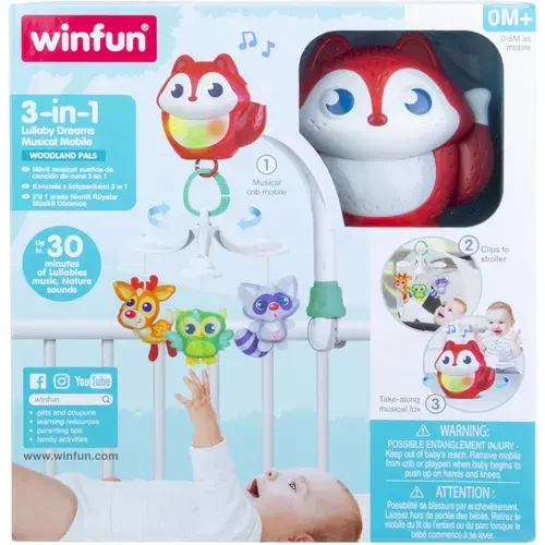Carusel Winfun 3 in 1 - Vulpita, cu proiector