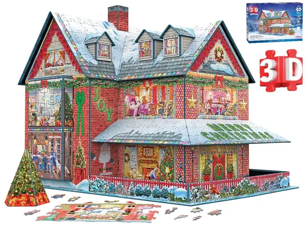 Casa de Craciun Puzzle 3D