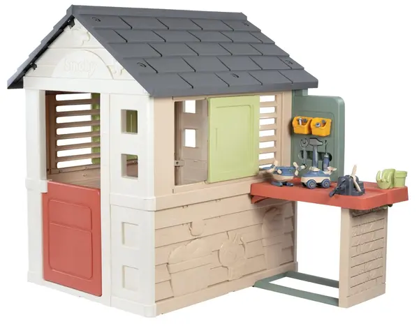 Casă de joacă pentru copii Smoby Life - Atelier, cu 39 accesorii
