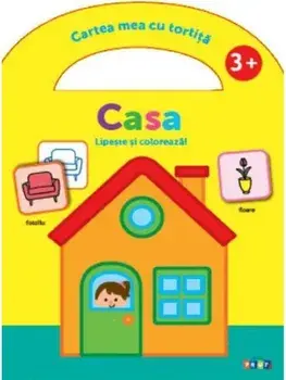 Casa. Lipeste si coloreaza!/***