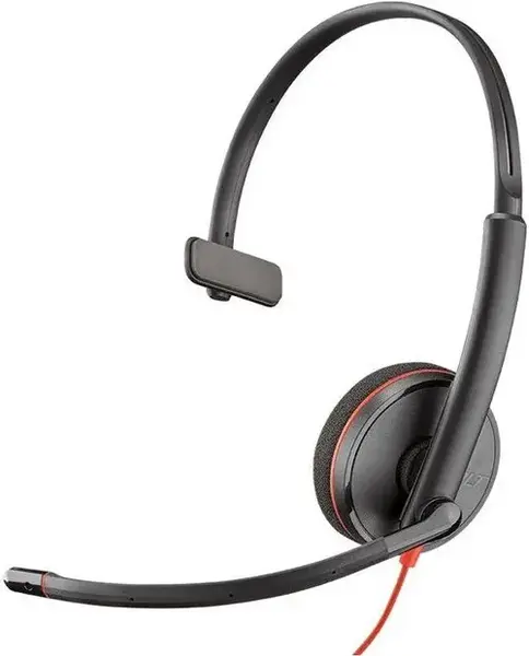 Casca Call Center Poly Blackwire C3210, USB, Monoaural, bulk (Negru)
