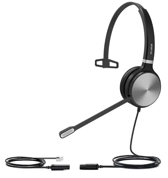 Cască cu microfon Yealink - YHS36, QD, RJ9, negru