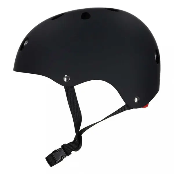 Casca de protectie pentru copii FIX S Black, S (48-54 cm), reglabila, cu lumina LED, sistem de prindere, 11 orificii de ventilatie